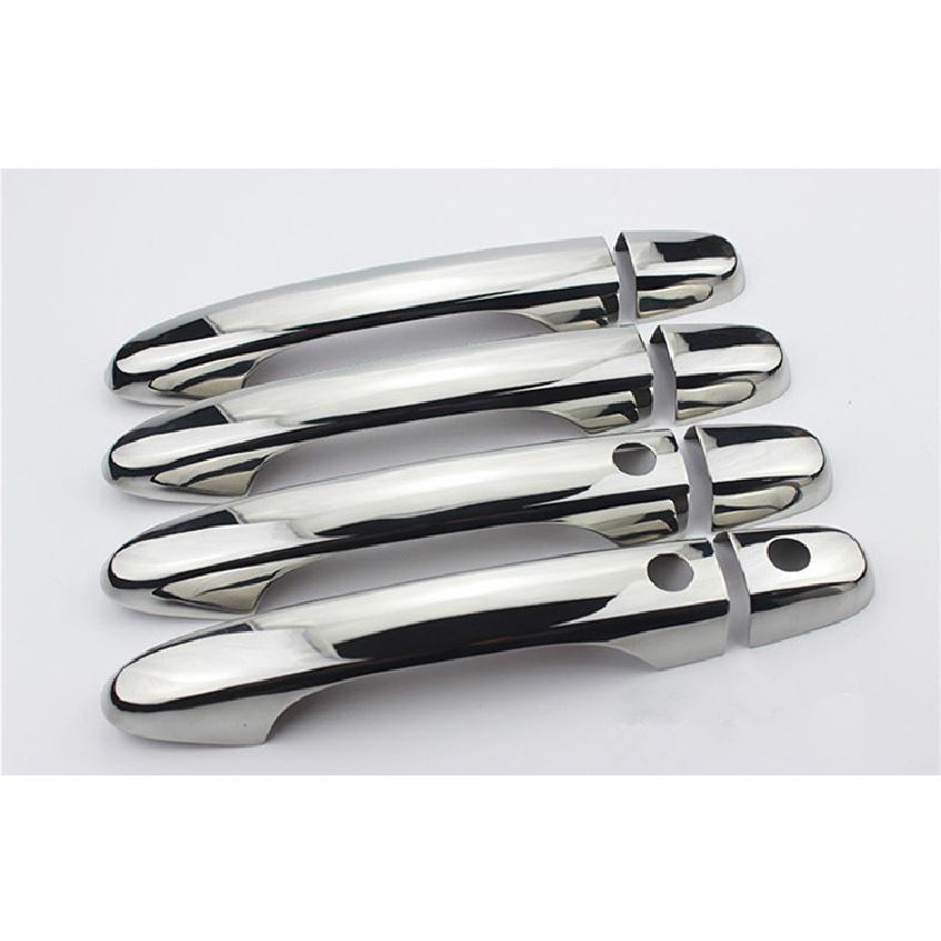 FUNDUOO For Honda CR-V CRV 2012 2013 2014 2015 New Chrome Door Handle Covers Trim With Two Smart Entry Buttons Car