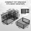 Mesh Pen Holder for Desk 8 Compartment Desk Organizer for Pens Pencils Sticky Notes Clips Office Accessories