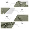 Men's Linen Short Sleeve Shirt and Shorts Set Casual Button Down Collar Top and Elastic Waist Drawstring Shorts for Summer Wear