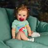50cm Full Silicone Body Reborn Dolls Maddie 60cm Cloth Body 3D High Color Painting Simulation Baby Cute Rooted Rooted Short Curly Hair Simulation Doll