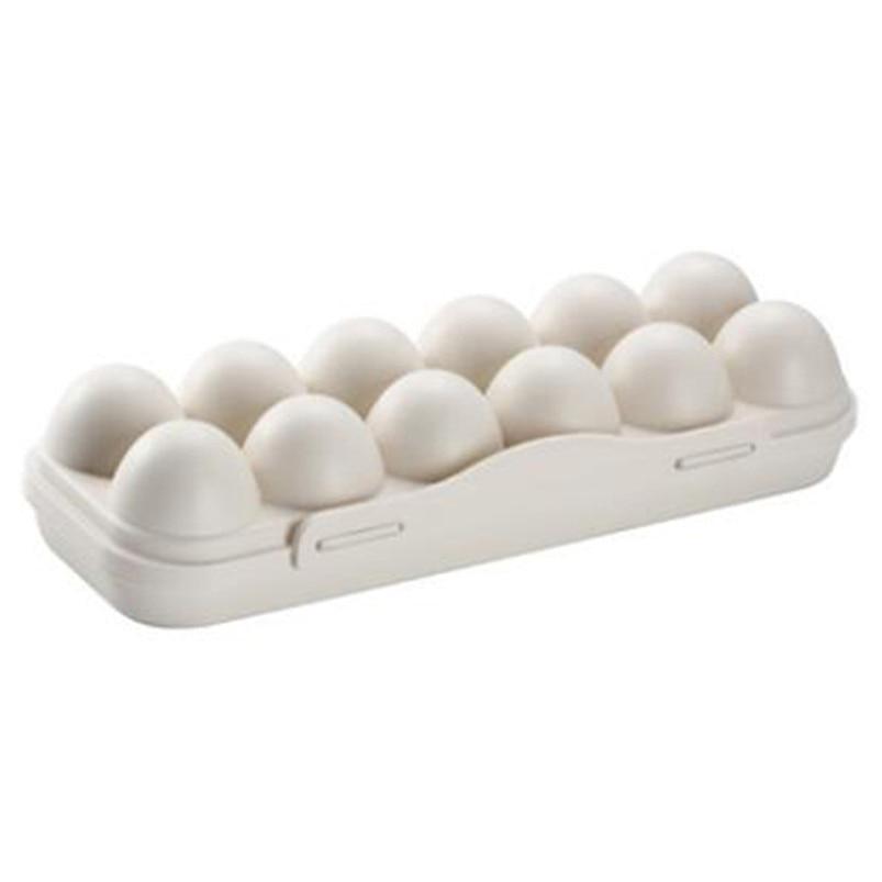 Portable Egg Storage Box Container 1PC 12 Grids PP Kitchen With Lid Compartments
