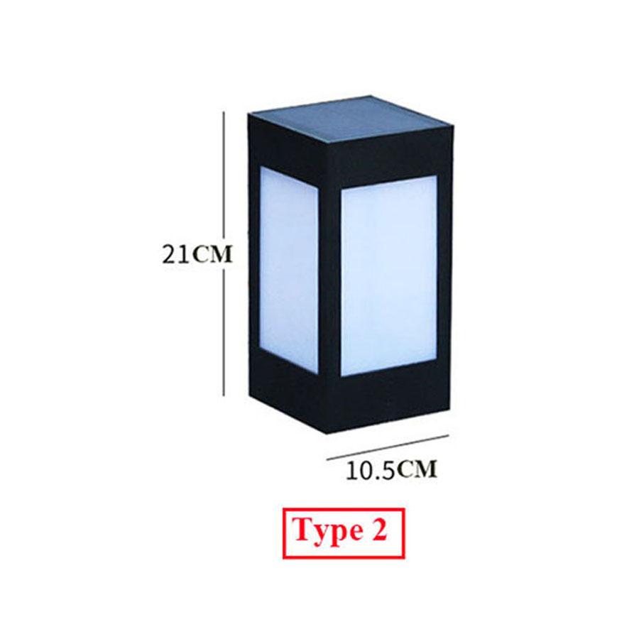 Thrisdar Outdoor Solar Street Pillar Light Outdoor Landscape Villa Fence Pillar Light Garden Porch Front Door Solar Stigma Lamp