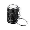 Keychain Pendant, Embossed Imitation Leather Key Ring with Metal Edging, Mini Coin Storage Keychain, Backpack Hanging Charm