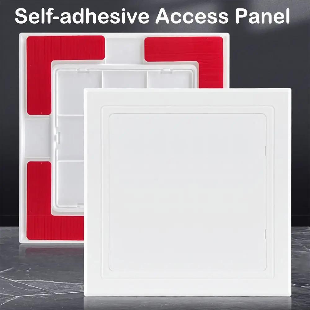 Self-adhesive Access Panel Door White Removable Opening Flap Cover Plate Plastic Hinged Access Hatch Doors Wall Ceiling