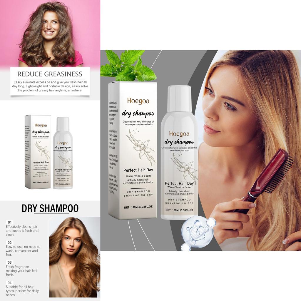 Hoegoa Gentle Herbal Dry Shampoo Spray For Soft And Manageable Hair Care Essentials