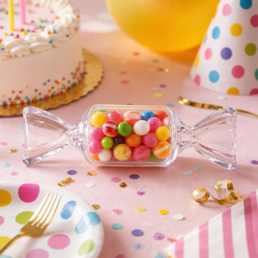 10pcs Party Decor Earrings Jewelry Box Transparent Candy Container Cute Mini Candy Box Wedding