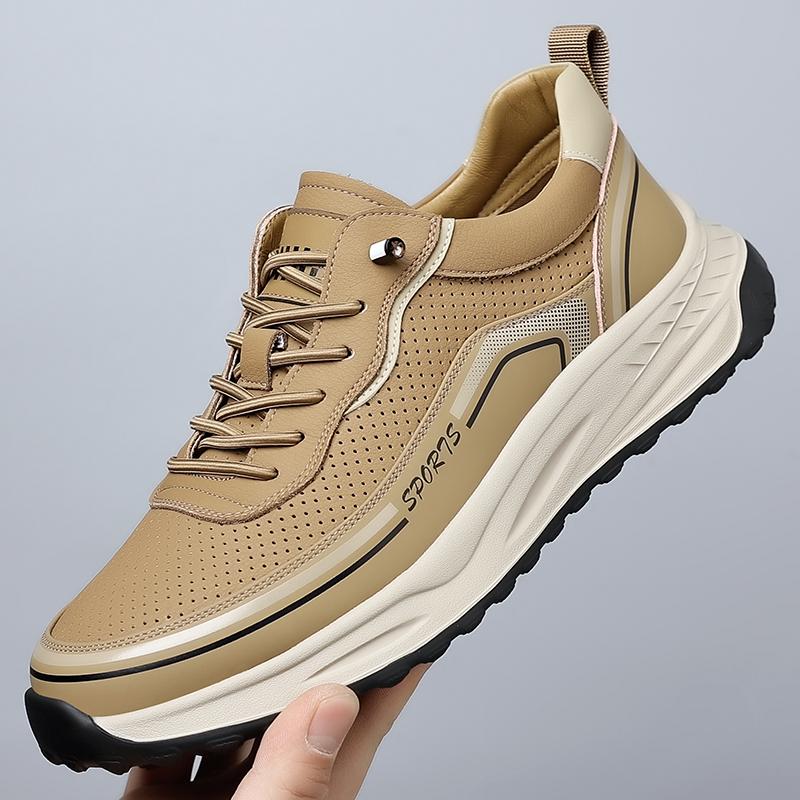 

Lace-Up Men Shoe Leather Casual Shoes Men All-match Mens Sneakers Handmade Men s Walking Shoes New Skate Footwear Men 44