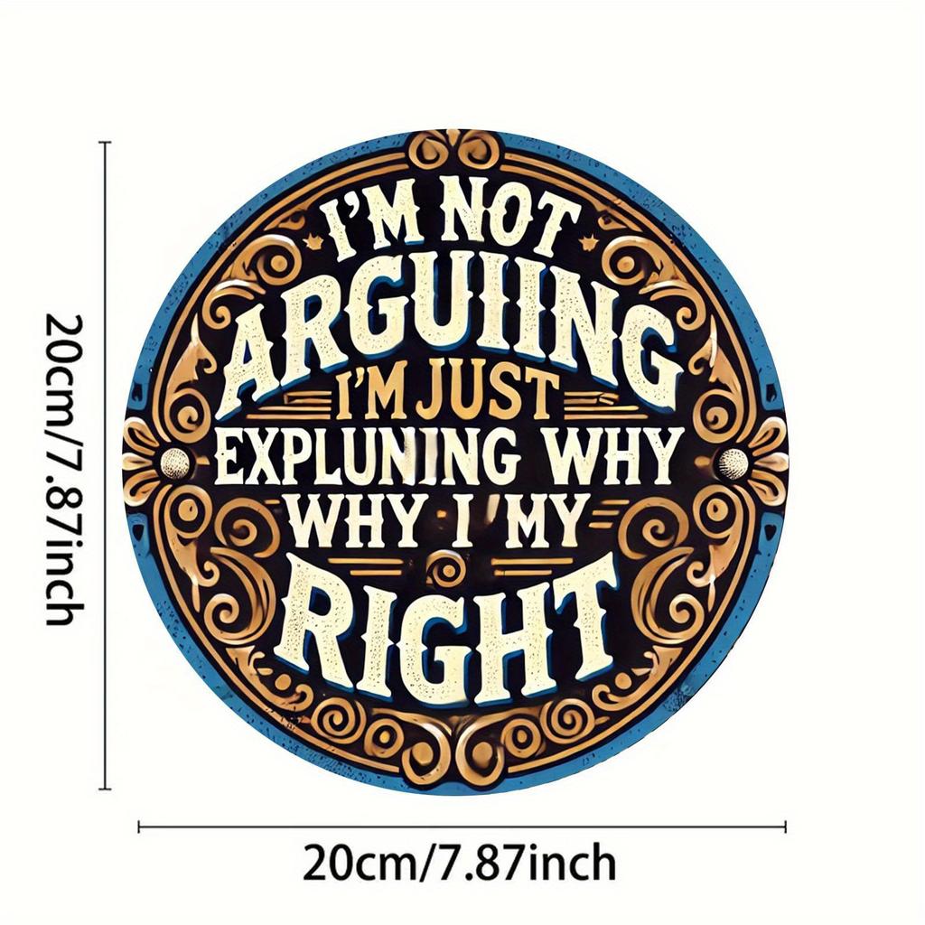 Round Art Durable Metal Signs for Kitchen Bedroom Bar Decorations Unique Designs for Easy Hanging Perfect for Home