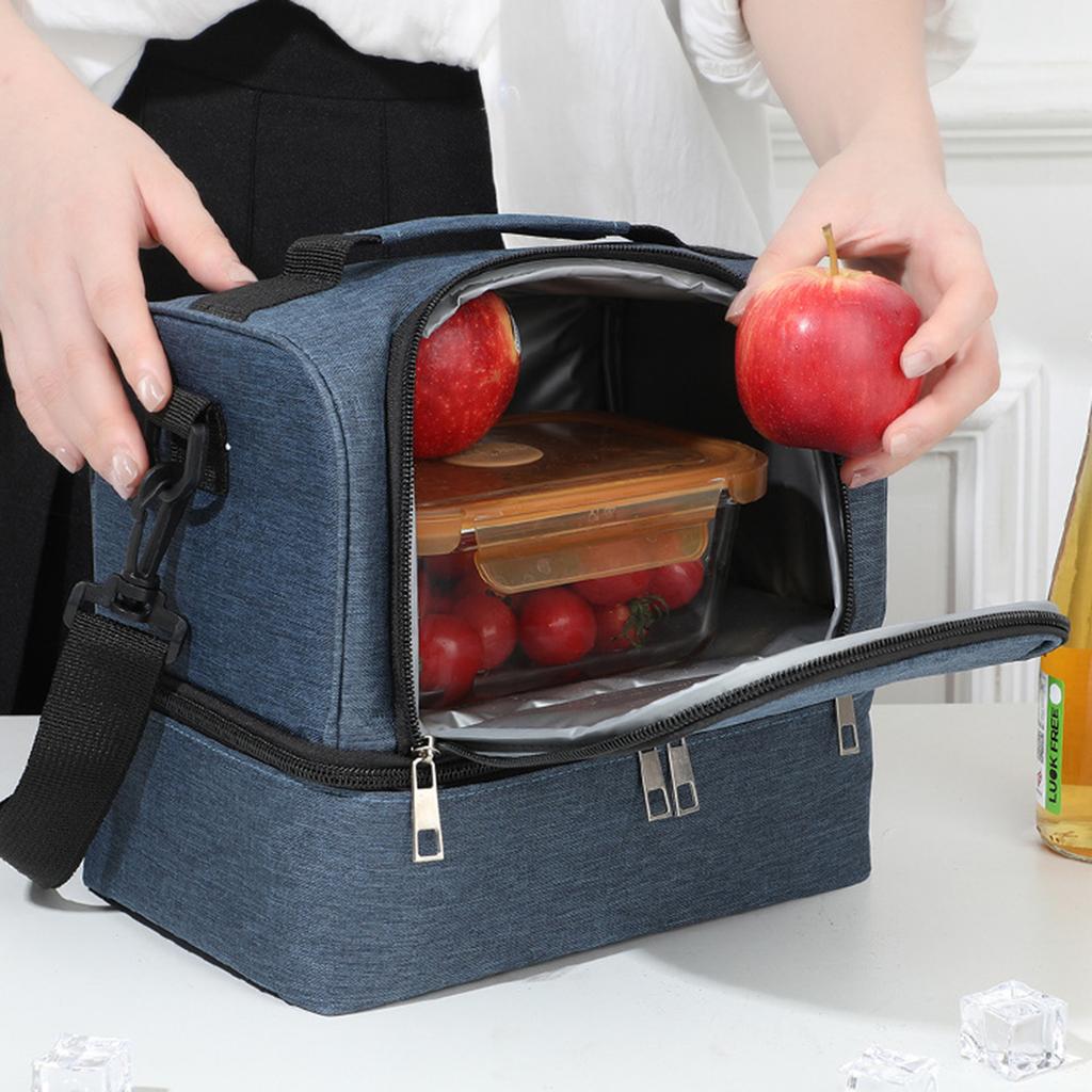 Large Capacity Lunch Box Lunch Bag Leakproof  Lunch Tote Bags with Adjustable Shoulder Strap for Office Work Picnic Travel