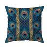 Bohemian Peacock Feather Pillowcase Bedroom Sofa Cushion Cover 100% Polyester Living Room Cushion Pillowcase Home Decor