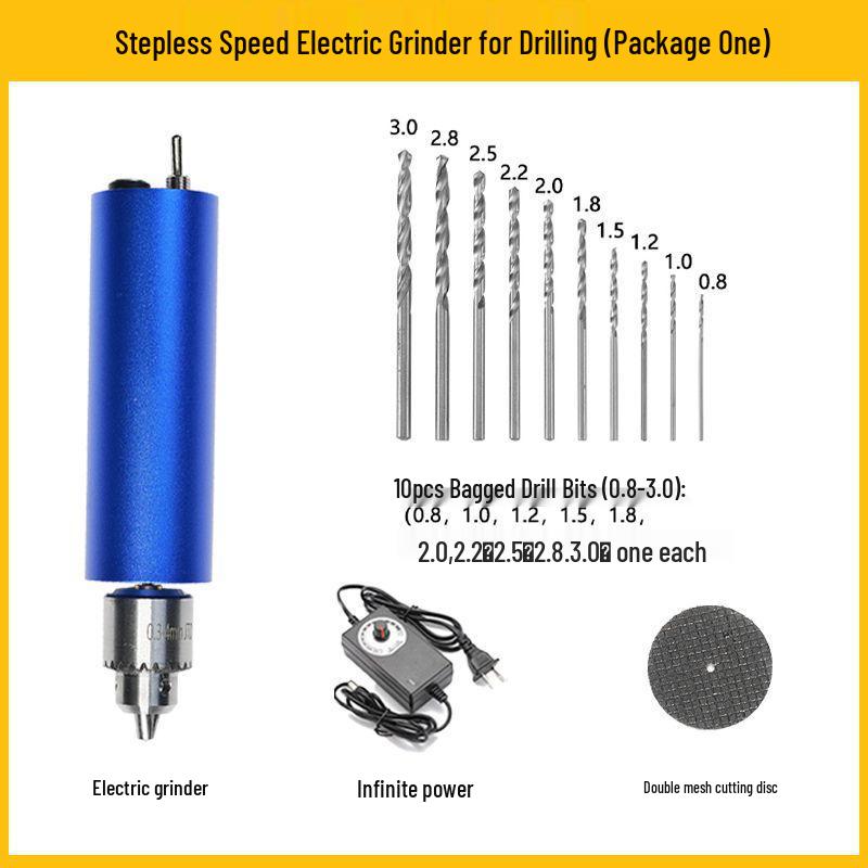 

Compact Electric Handheld Grinder: Portable Plug-in Tool for Cutting, Wood Carving, Polishing, and Drilling.