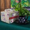 French Pastoral Style Coffee Set: Floral Brocade Cup and Saucer with Teapot - Perfect Gift Item