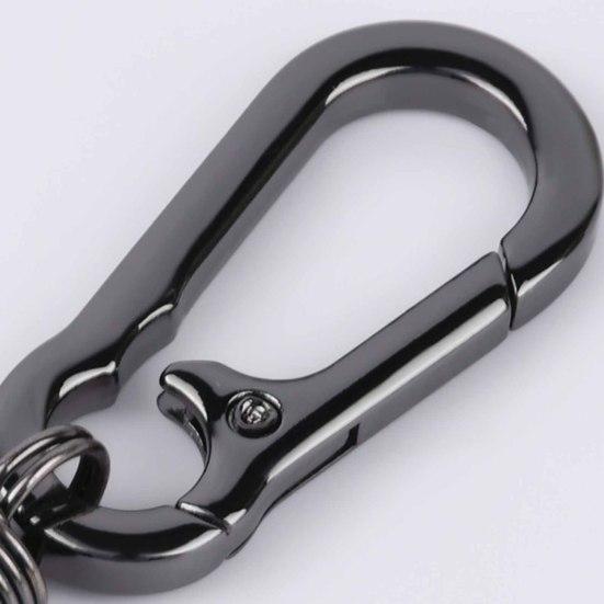 Portachiavi da uomo Molla elastica Ad alta resistenza Elettrolitico Nessuna deformazione Anti-smarrimento Zaino Fibbia Portachiavi Portachiavi per auto da lavoro Fibbia da alpinismo