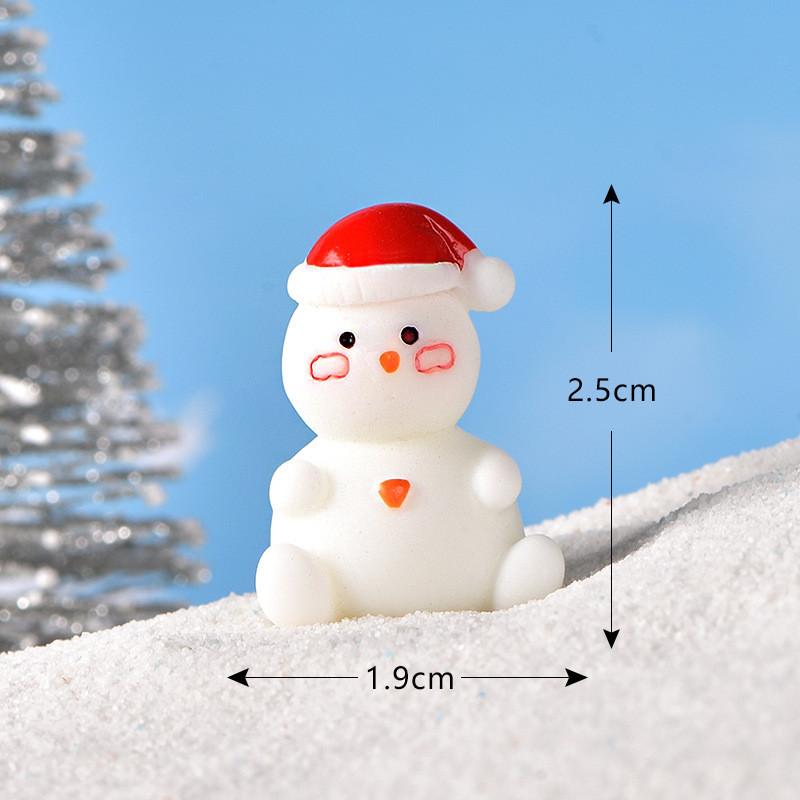 

Снеговик Рождество Смола Микро Ландшафт Модель Сделай Сам Статуи Сад Подарок Орнамент Sitting Snowman