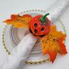 Fixed Napkins Halloween Napkin Ring Festive Atmosphere Maple Leaf Napkin Button  Hotels