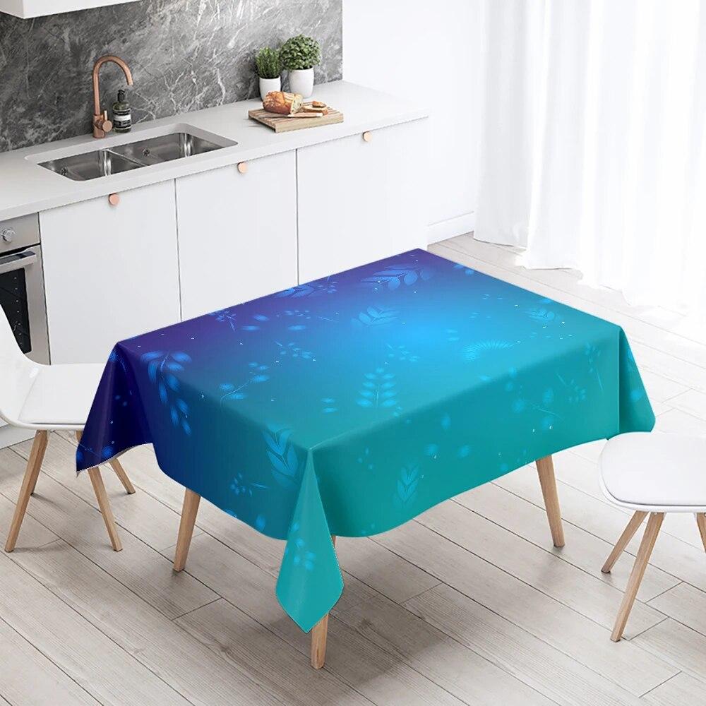Cartoon Minimalist Starry Sky Tablecloth Waterproof and Oil-proof Rectangular  Restaurant Table Kitchen Decoration