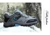 Men's Waterproof Winter Hiking Boots with Fleece Lining, Non-Slip, Wear-Resistant, Durable Outdoor Shoes for Construction and Labor Protection.