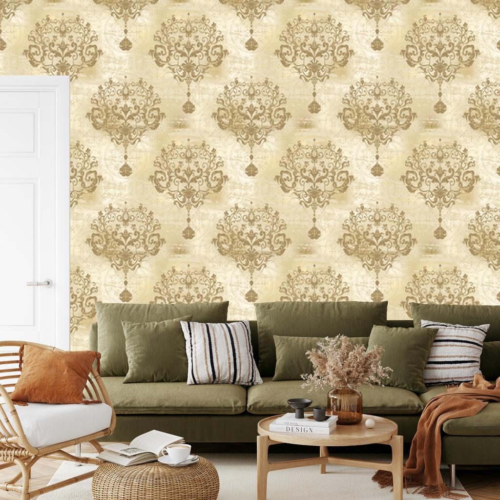 Vintage Ornamente Tapete für Wohnzimmer und Schlafzimmer 50x1000