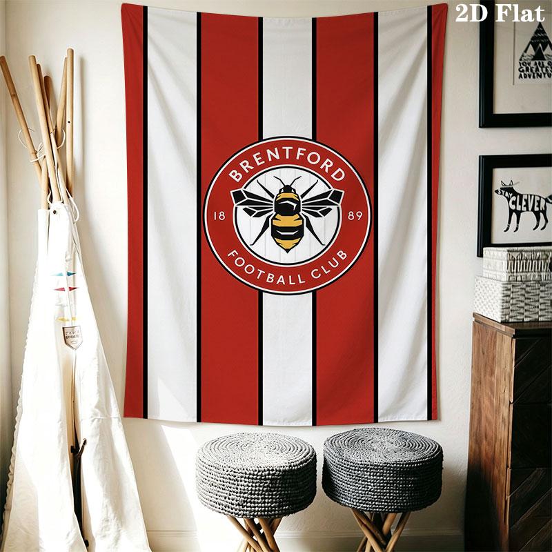 Brentford F.C Wall Hanging Printed Fabric Blanket Decorative Tapestries for Bedroom Living Room Home Decor