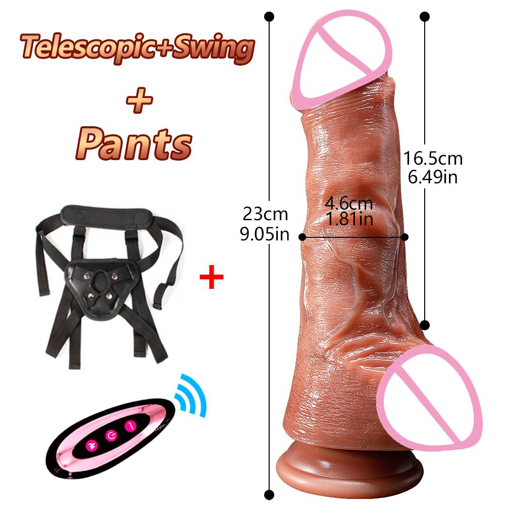 Realistic Big Vibrator Dildo for Women Heating Thrusting Realistic Penis Vibrators Anal Plug Penetration Anal Thrusting Penis 18