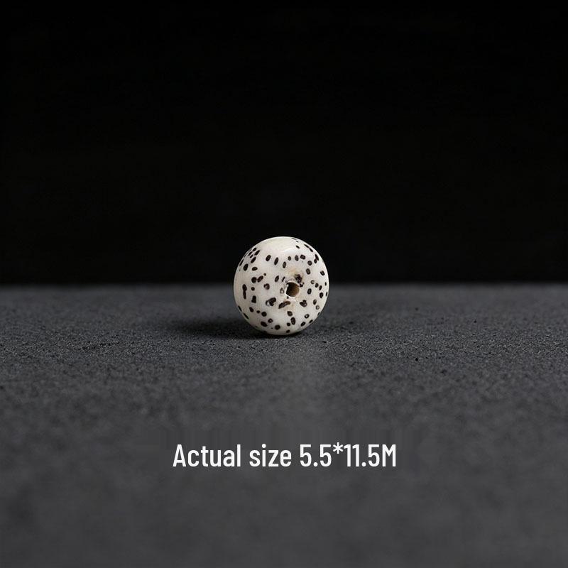 Star and Moon Bodhi Beads: Pure White High-Density 108 Bead Bracelet for DIY Prayer Accessories