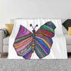 Rainbow Butterfly Fashion Soft Warm Flannel Blanket Rainbow Butterfly Animal Down Syndrome