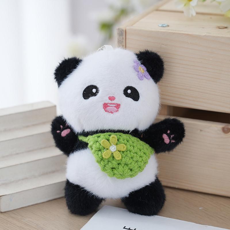 Panda Plush Keychain With Soft Pp Cotton Filling For Backpack And Gift