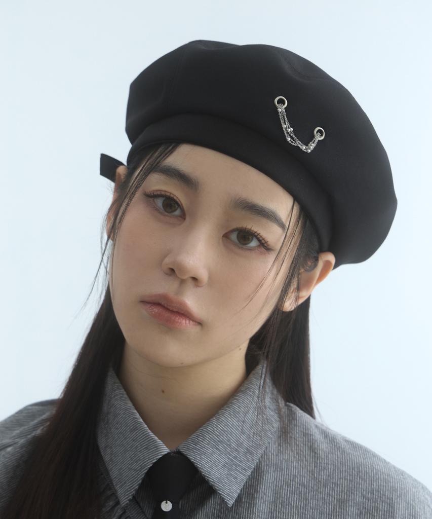 Mualeumoa Tiered Chain Beret-Black