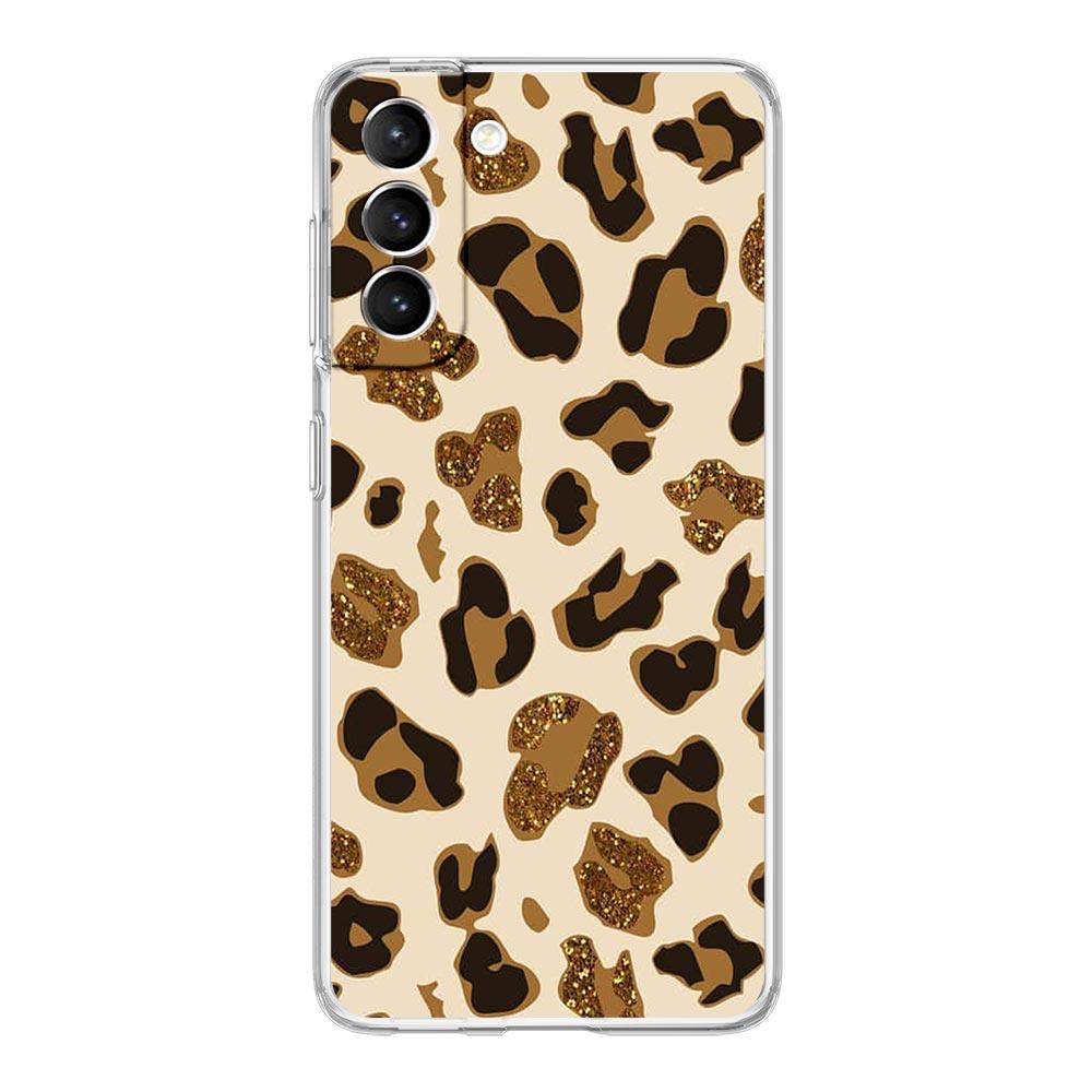 Phone Case For Samsung Galaxy S25 Edge S24 S23 FE S22 Ultra S20 S21 5G S10 Plus S10E Clear Cover Fashion Tiger Leopard Print