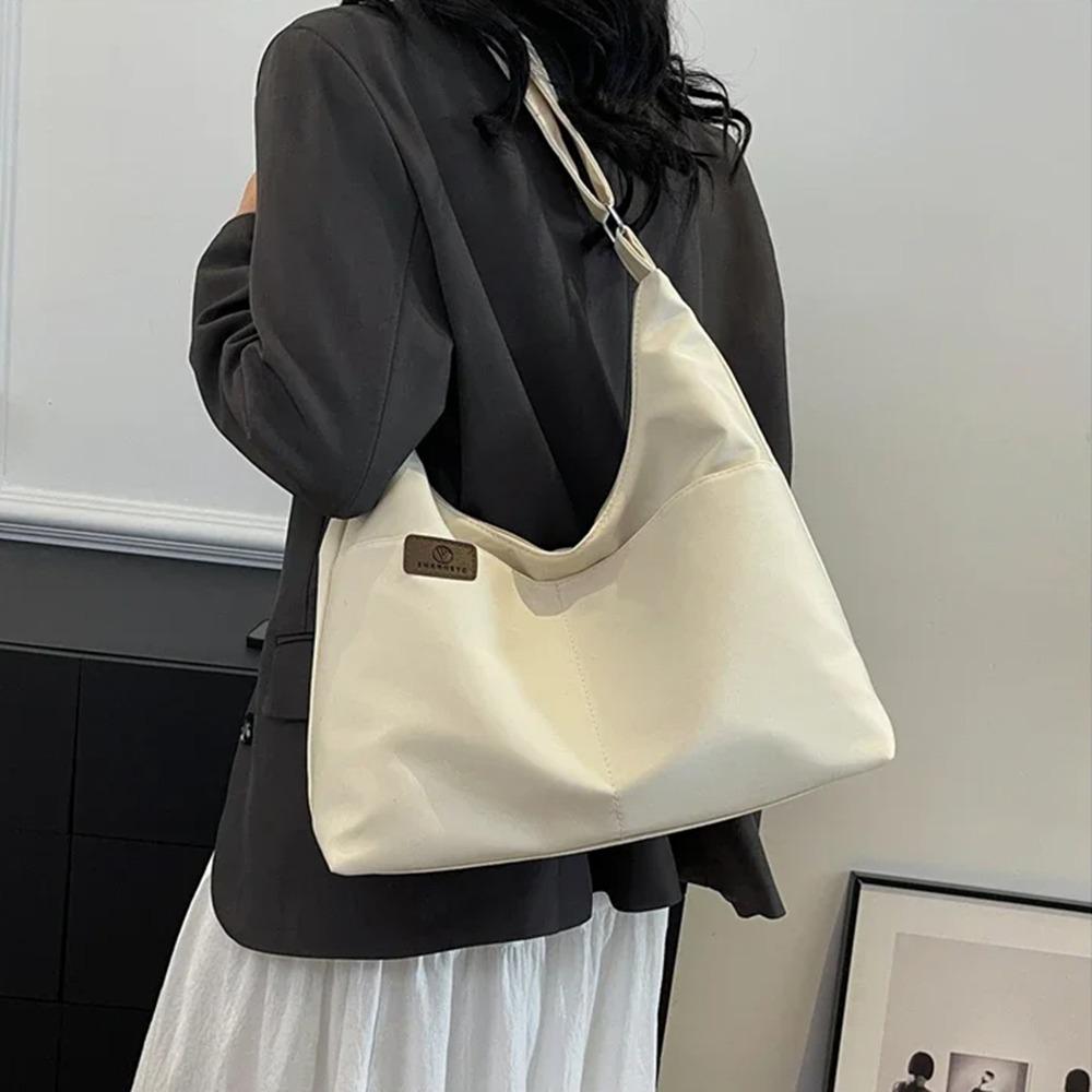 

Large Capacity Square Crossbody Bag Casual Single Shoulder Bag Chic Nylon Messenger Bag Students чорний