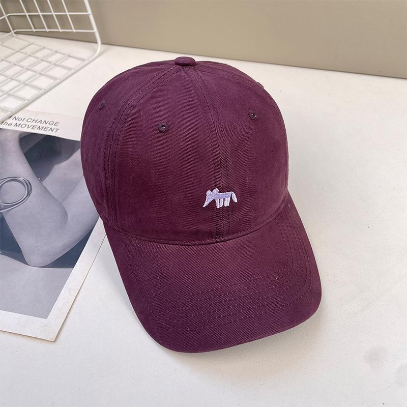 Embroidered Letters Show The Face Small Peaked Cap Children'S Season Sun Protection Warm Versatile Big Head Circumference Baseball Cap