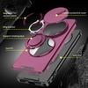 Magnetic Metal Ring Stand Armor Case For Honor X9c Magic 7 Lite Slide Push Window Lens Protection TPU Frame Plastic Phone Cover