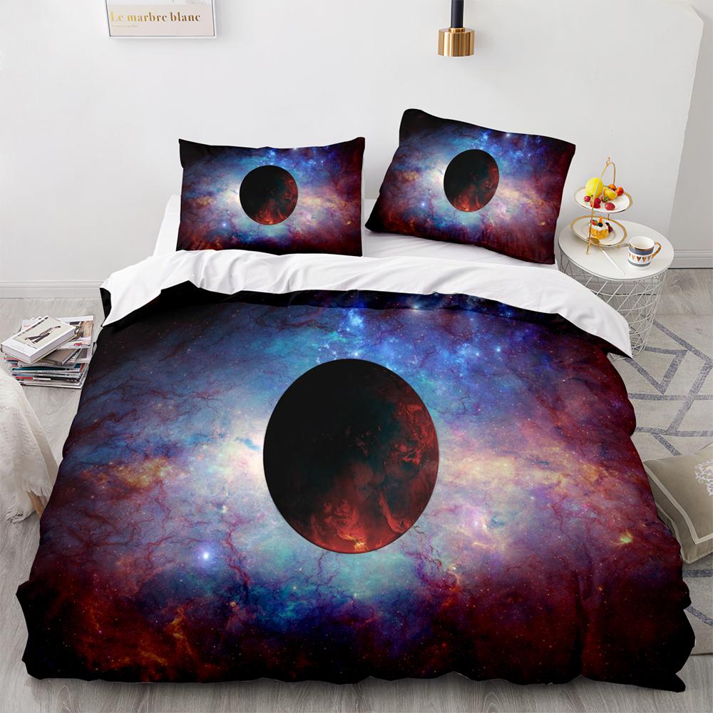 Earth Beding Set Single Twin Ful Quen King-Sized Dimensionsd Dimensions Universe Planet Bed Linen Set Aldult Kid Bedrom thre-piece suits 3D Pri