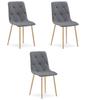 Libra Chair - Dark Gray Fabric / Wood Color Legs X 3