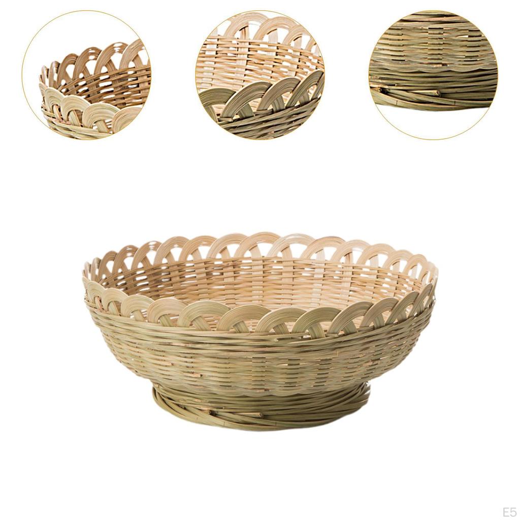 Bamboo Basket, Fruit And Vegetable Holder, Handmade, Rustic, Housewarming Gift, Rack, Storage