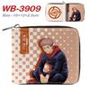 Jujutsu Kaisen Short Wallet Anime Cartoon Leather Bifold Card Holder Coin Purse for Students Men Women
