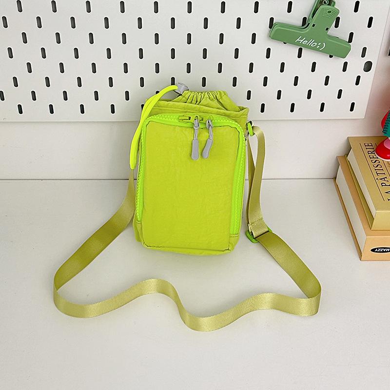 

Повседневная маленькая квадратная сумка на кулиске, летняя новая модная нейлоновая сумка для мобильного телефона, минималистичная трендовая сумка-мессенджер зелёный
