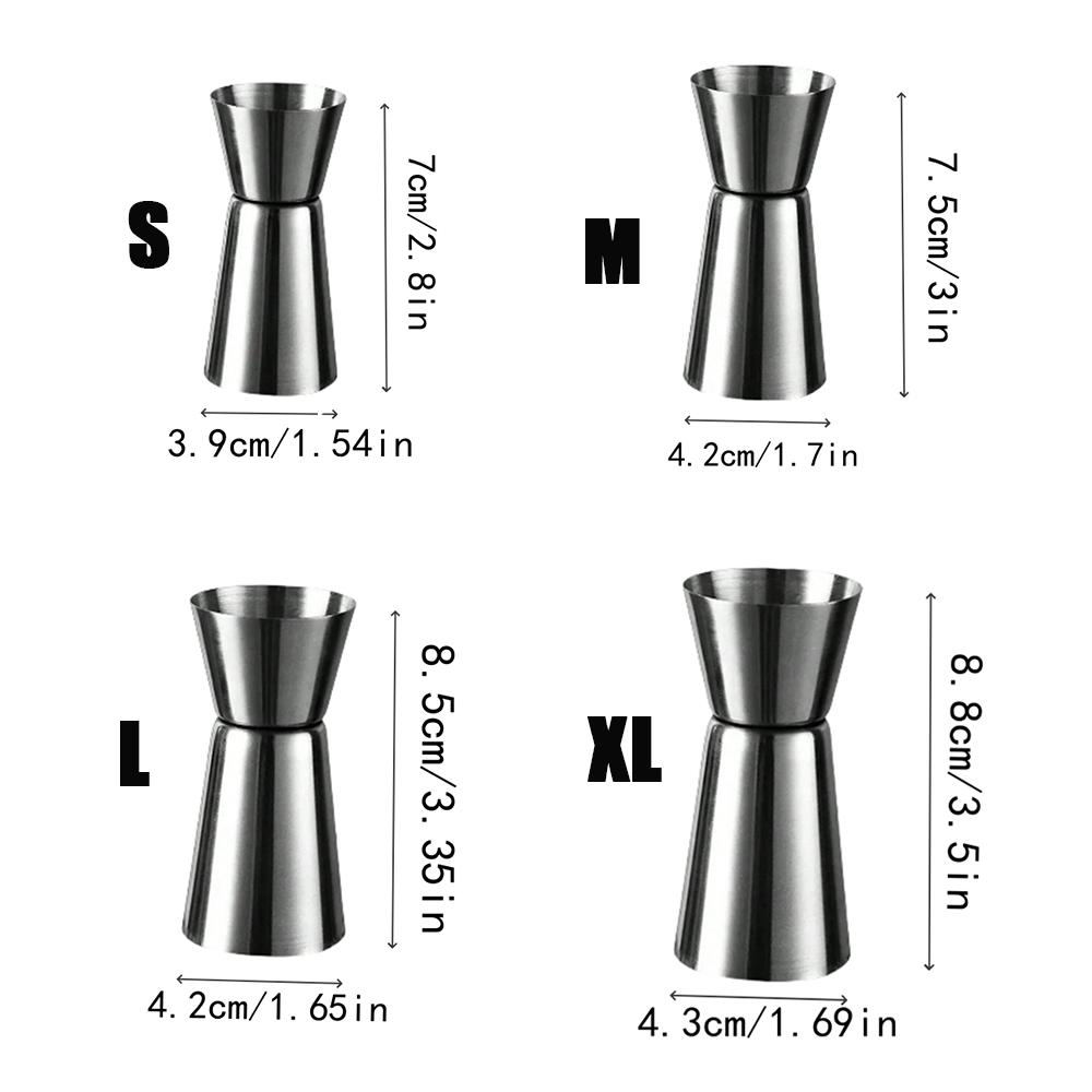 Stainless Steel Cocktail Measure Cup Japanese 30/40/50/60ml Kitchen Bar Party Home Spirits Drink Measure Jigger Accessories Tool