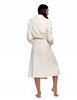 Elegant Women's Bathrobe Long Soft Warm Pleasant Tied MORAJ M ecru