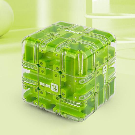 1/2Pcs 3D Puzzle Maze Cube Educational Brain Teaser Handheld Rolling Ball Maze Cube Spatial