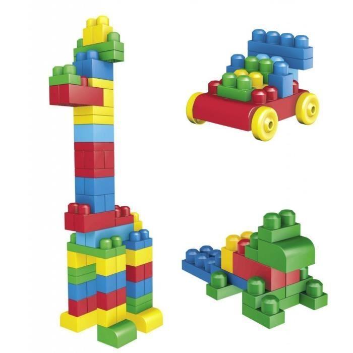 MEGA BLOKS First Builders - Sac Classique - 80 Blocs