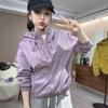 Fashionable Zippered Windbreaker Short Jacket with Hood Versatile Outdoor Jackets for All Seasons