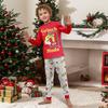 Print Cute Family Set Pajamas, Home Clothes, Family Set Long Sleeve Top Pants Set