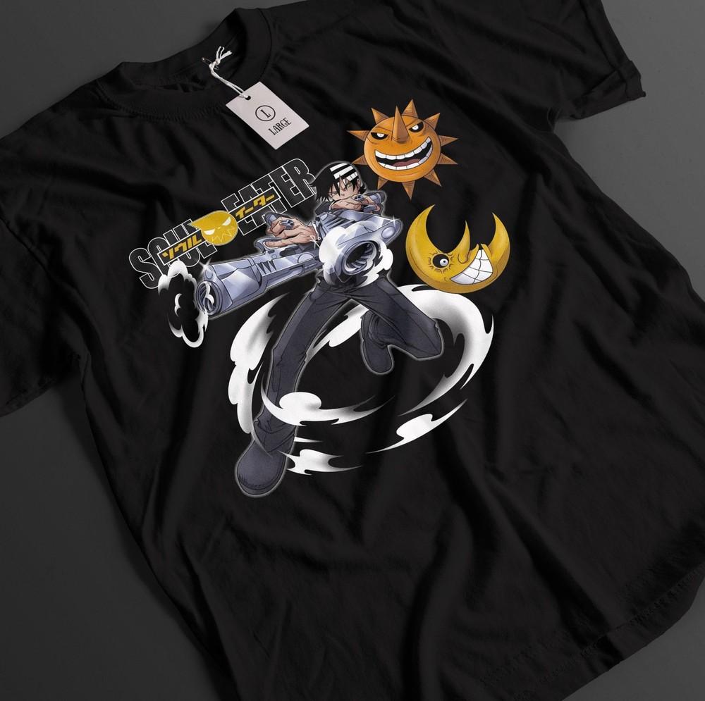 

Футболка Soul Eater Мака Футболка Детская Футболка Black Star Топ Цубаки Темная Аниме Футболка S