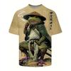 Summer Loose Short Sleeve Tees Round Neck Sportwear Tops3D Printed Panda Face T-Shirt For Men Cat Tentacles Pattern T-Shirts