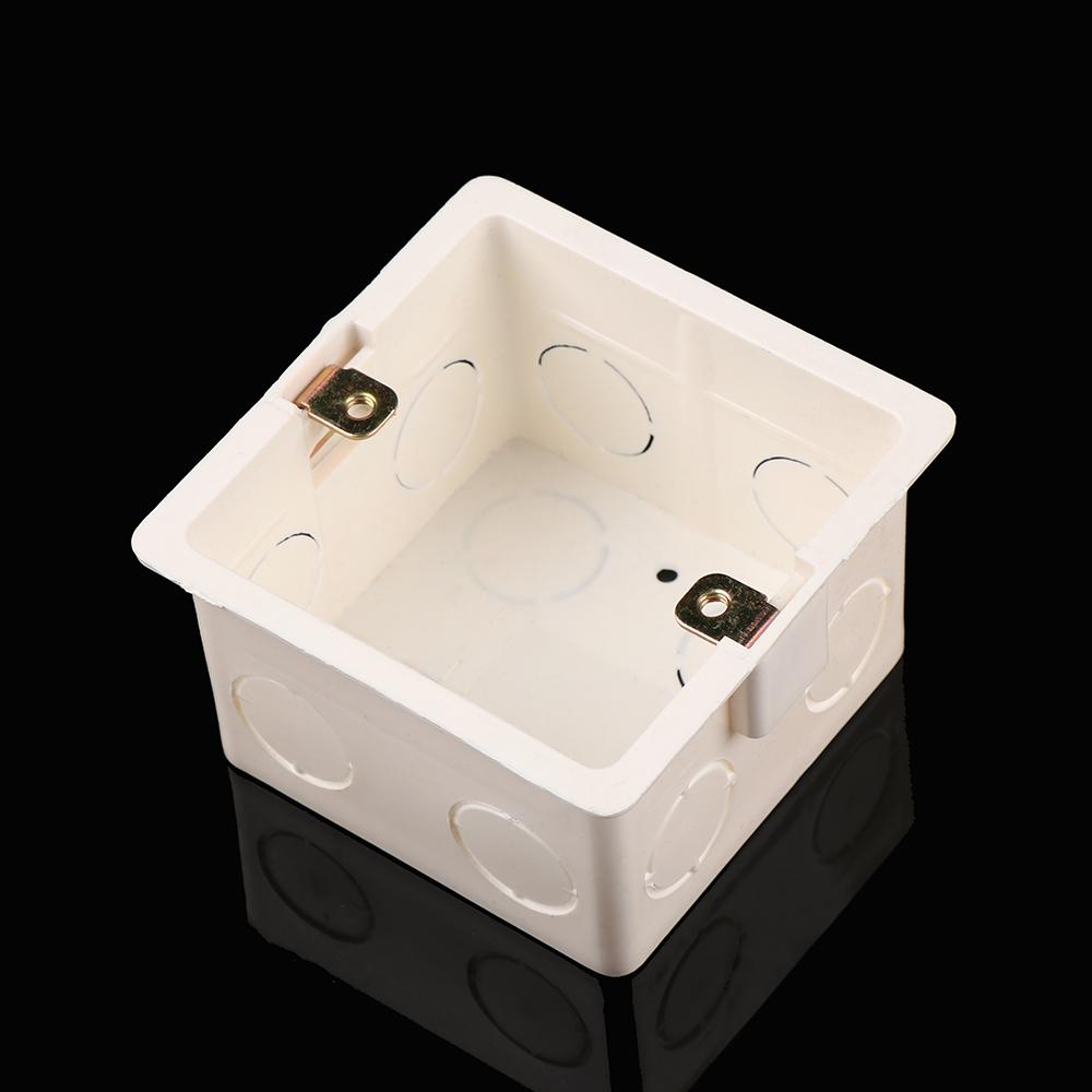86 * 86 *50mm Home Plastic Flame Retardant Waring Back Box Wall Switch Concealed Bottom Thickened Wall Mount Switch Junction Box
