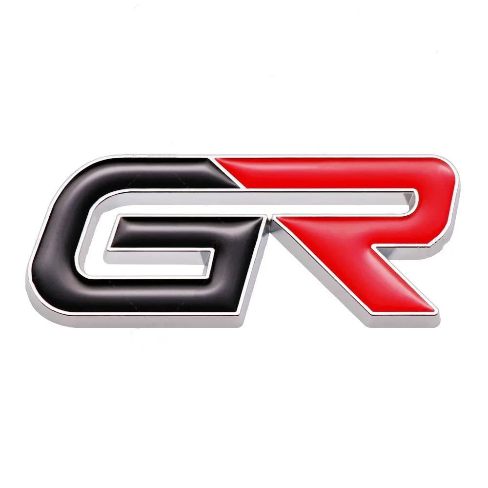 

3D металлическая эмблема на переднюю решетку радиатора автомобиля GR, наклейка на задний багажник для GR Gazoo Sport C-HR RAV4 Mirai Avensis Prado Prius 1#