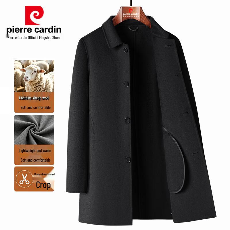Pierre Cardin Men's Mid-Length Wool Blend Overcoat