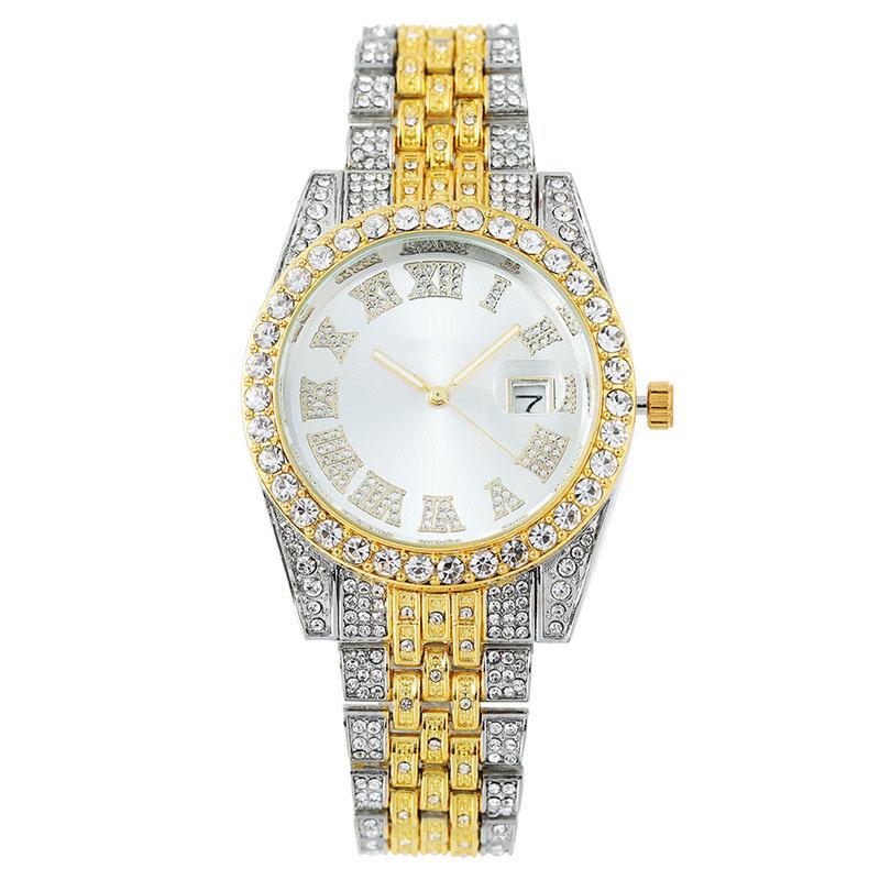 Roman Numeral Diamond Women's Quartz Watch - Fashionable New Design