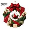 Feiertags-Kranz Bastelmaterialien DIY Patchwork Bastelset, Weihnachtliches Nähen Saisonale Muster, Stoffset Bauernhaus für Erwachsene, Haustür Wand
